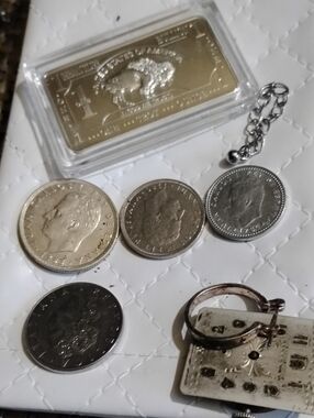 Silver Ounce Bar Brilliant Plated Silver Billion&1940'sGerber Case& Band+++